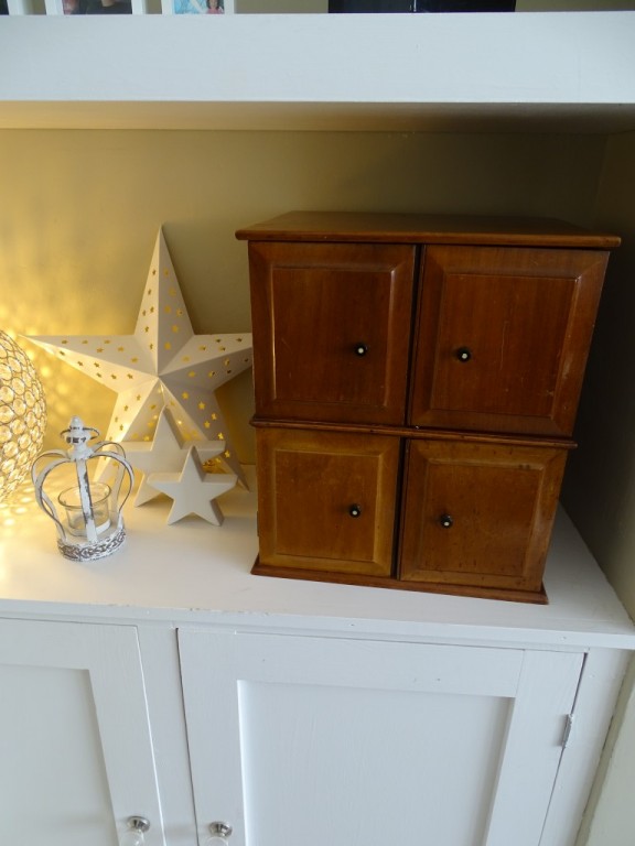 Antique Mahogany Four Door Cabinet With Ebony And Bone Handles