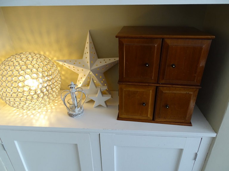 Antique Mahogany Four Door Cabinet With Ebony And Bone Handles