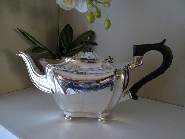 Antique Silver Three Piece Tea Set
