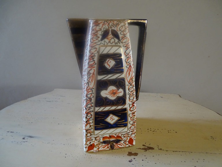 Art Deco Imari Pattern Wade Heath Porcelain Jug