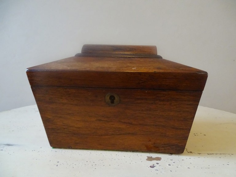 Antique Rosewood Tea Caddy