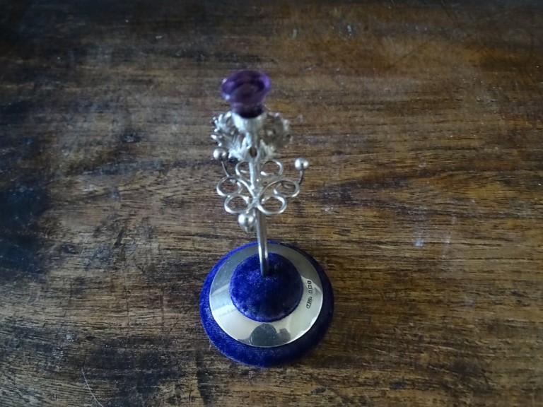 Antique Silver Hat And Ring Holder Stand Birmingham 1906 Adie & Lovekin Ltd