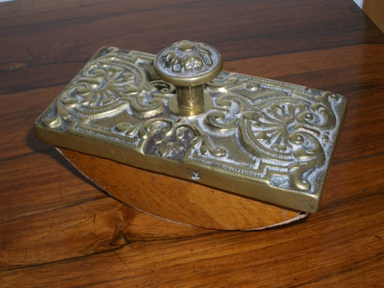 Antique Ornate Brass Ink Blotter